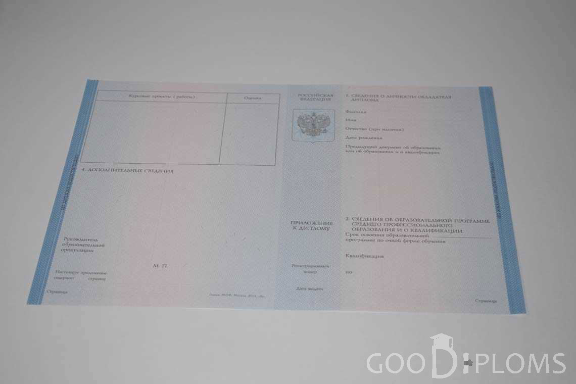 Приложение к Диплому Техникума период c 2014 по 2025 год - Миргород