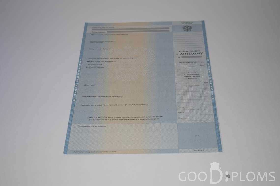 Приложение к Диплому о Высшем Образовании с Отличием - Миргород