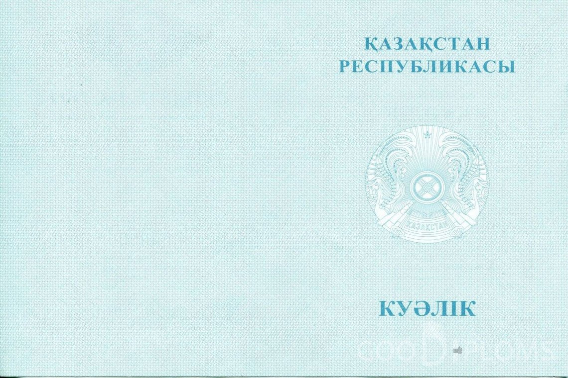 Казахский аттестат за 9 класс - Обратная сторона- Миргород